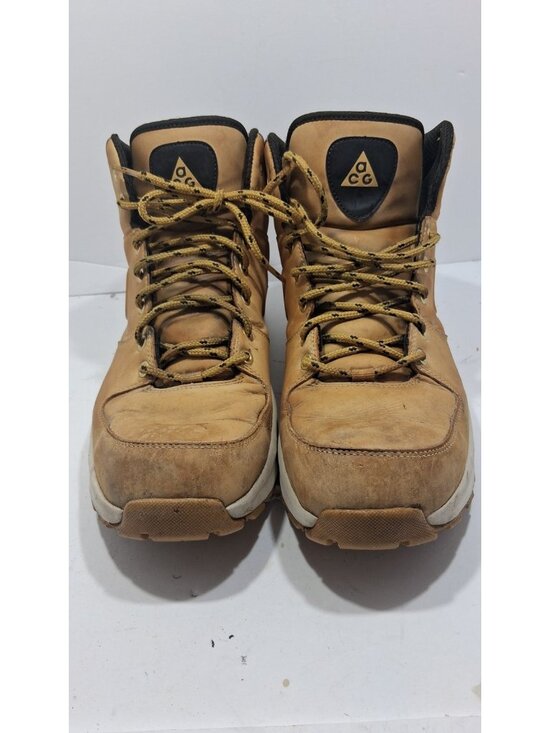 Nike ACG Manoa Boots Mens 12 Haystack Wheat Brown Leather Hiking 454350-700 BY main image 8